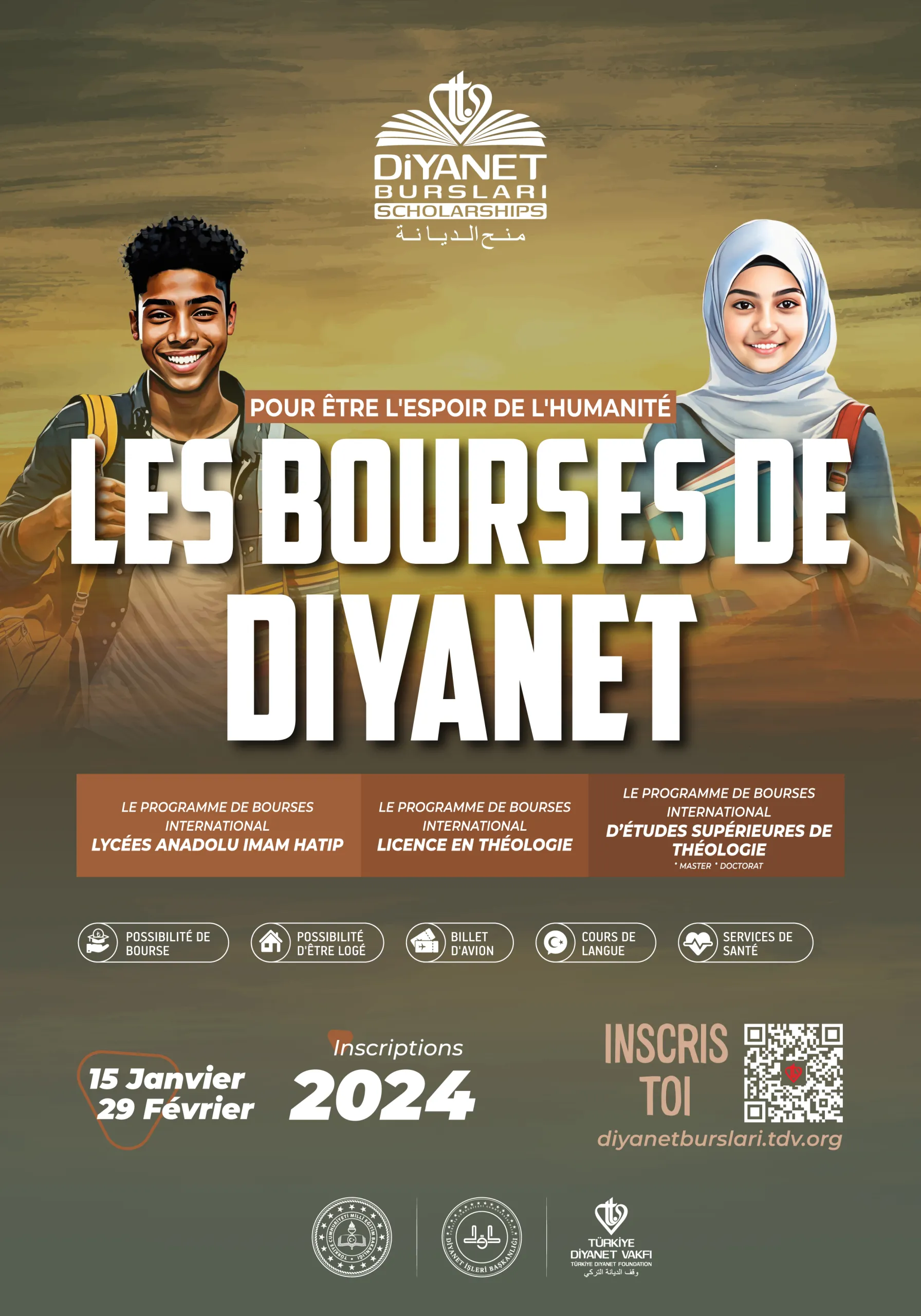 Postuler pour les programmes de bourses de la Fondation Türkiye Diyanet